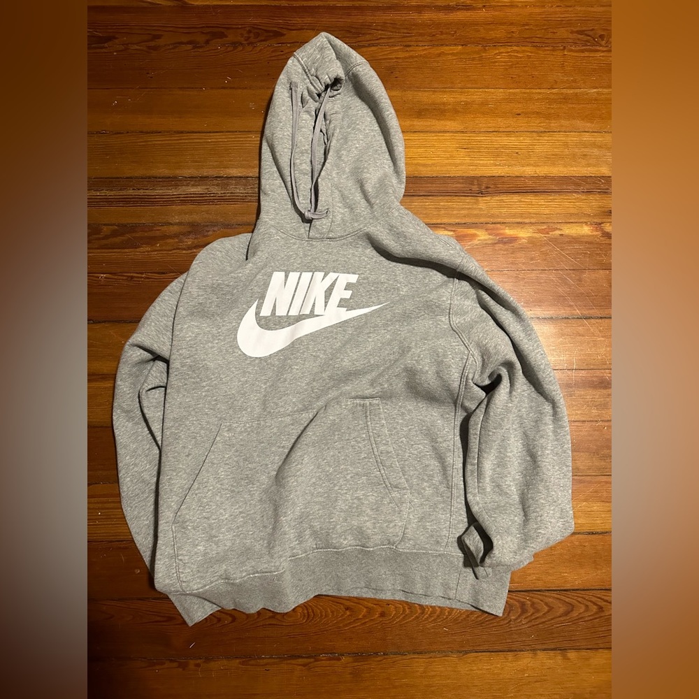 Nike Logo Hoodie - Gray - Size Small